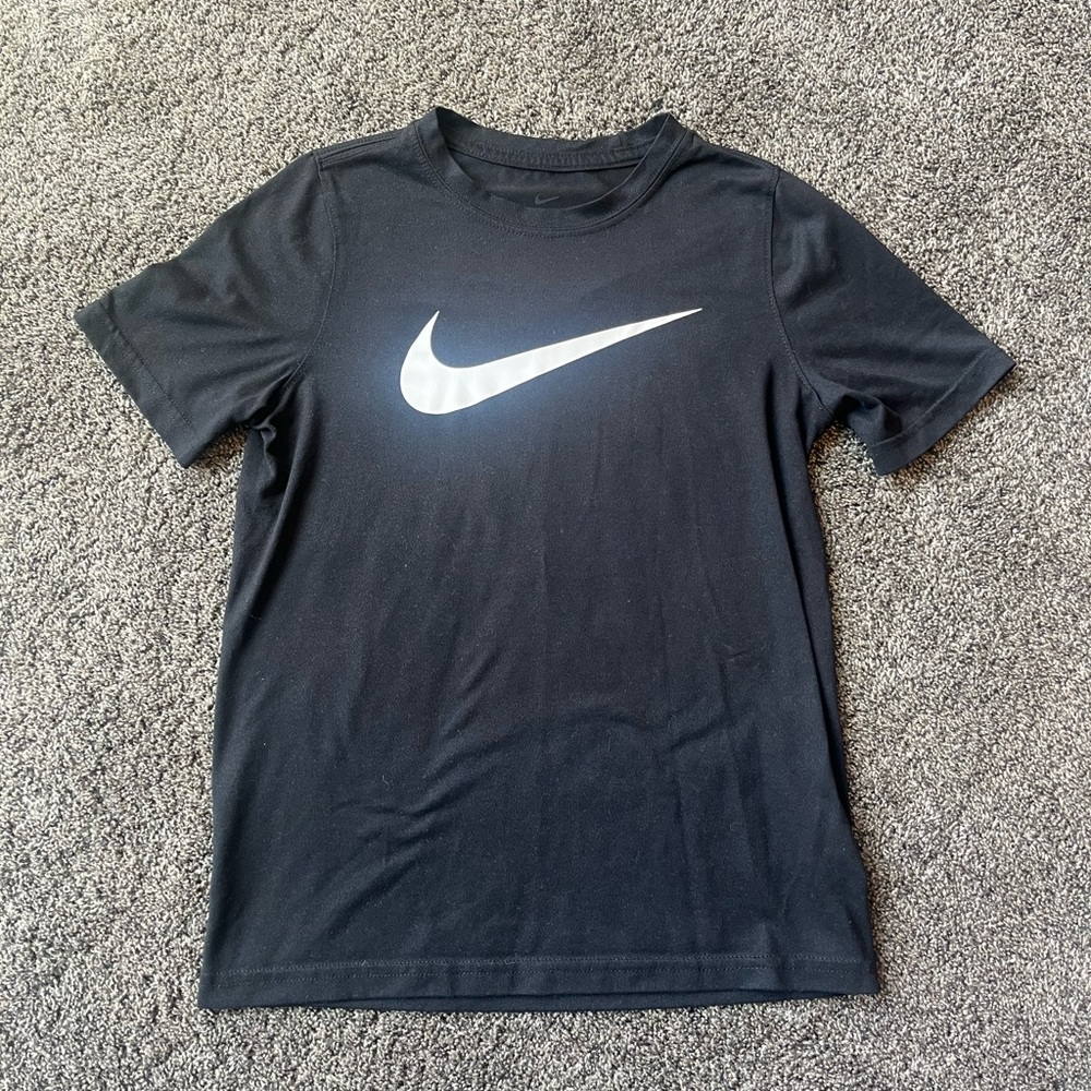 Nike Black Tee with White Logo
